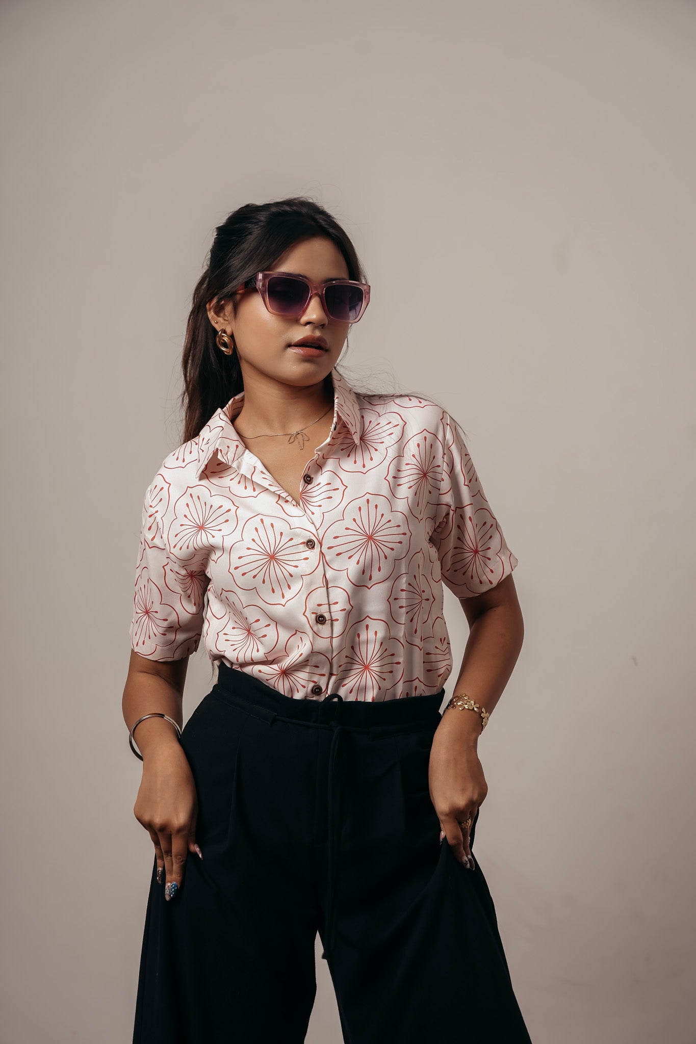 🌸 Joyara Blush Bloom Casual Shirt 🌸