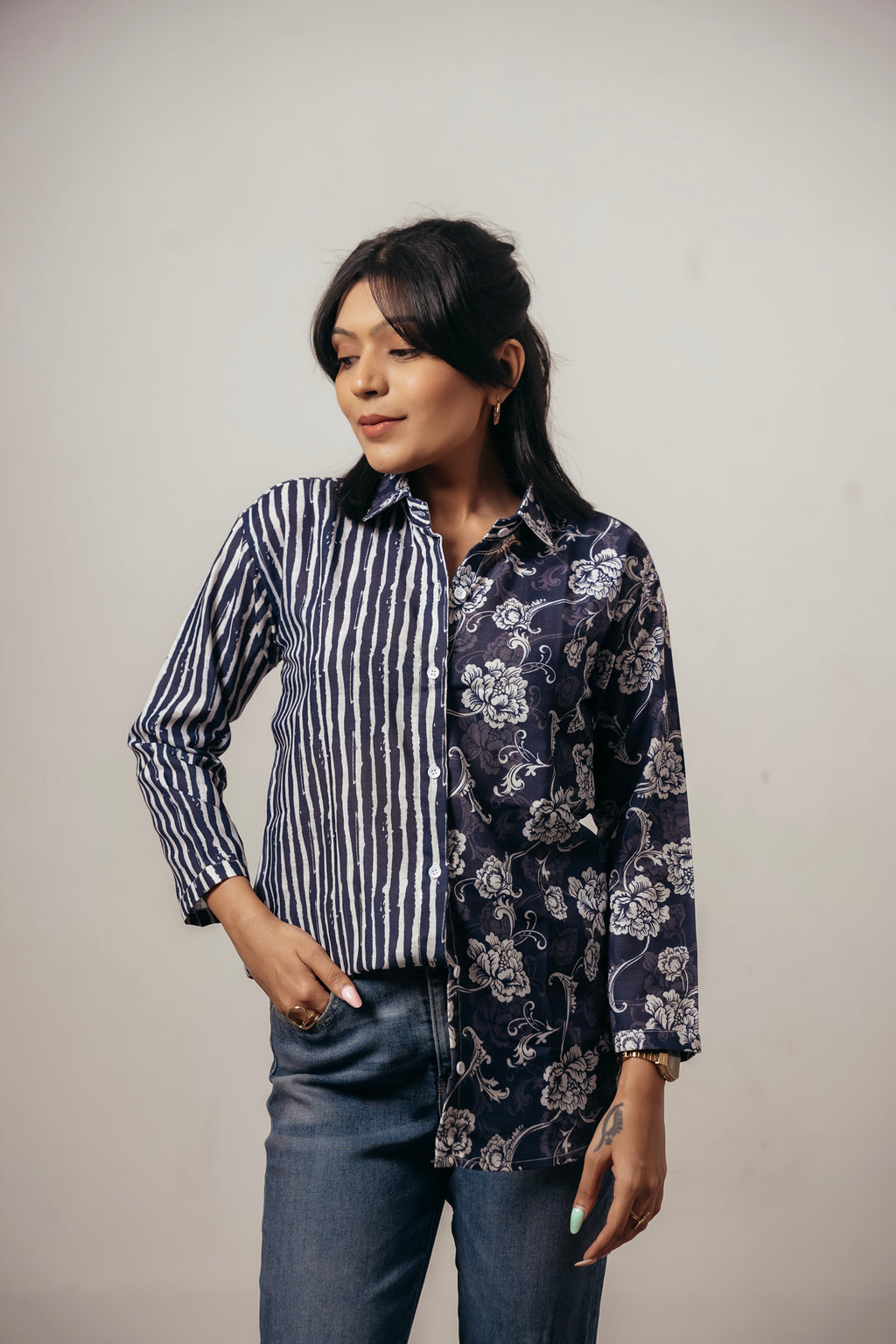 Joyara DualBloom Knot Shirt 💙✨