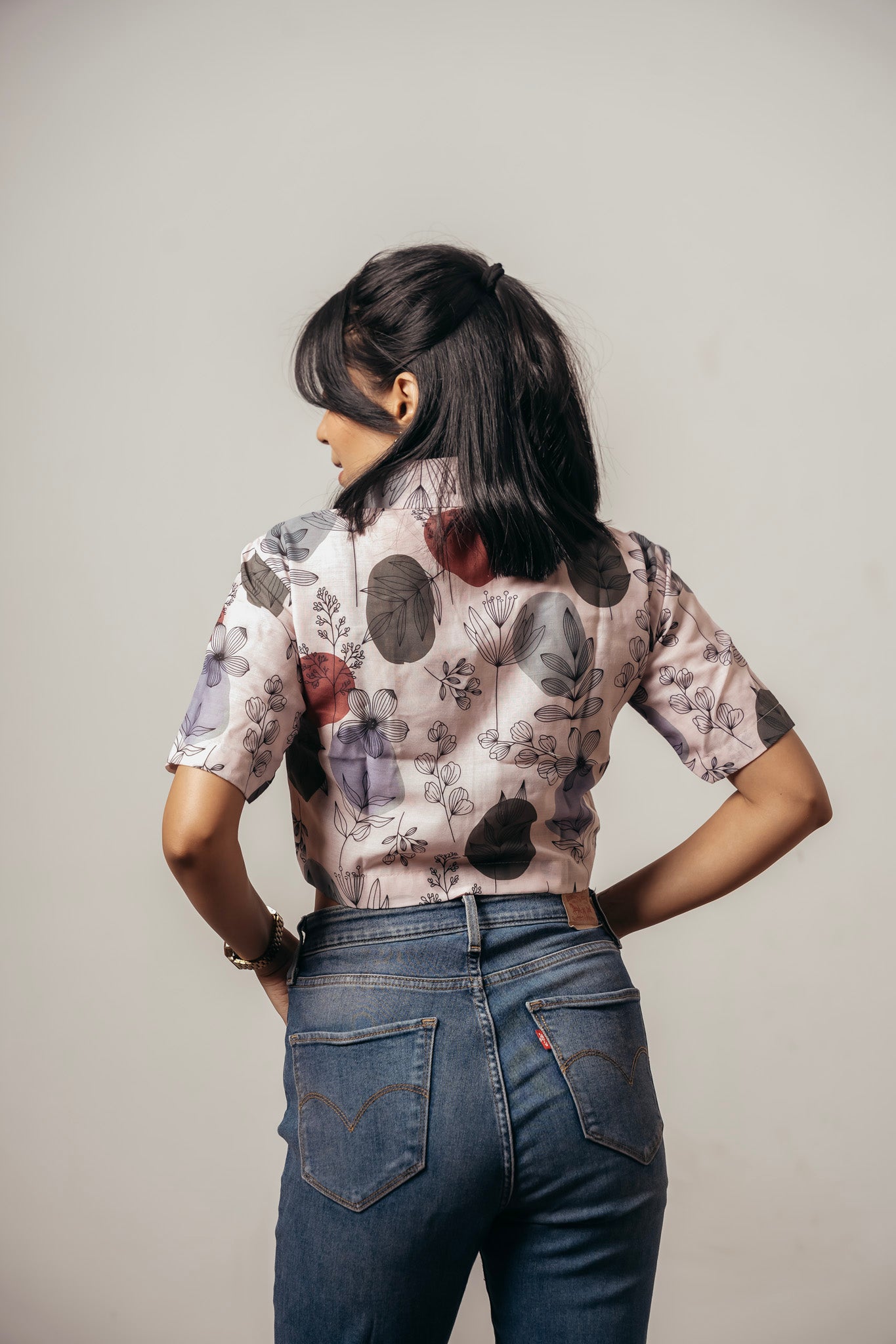 Joyara Ivory Bloom Crop Top