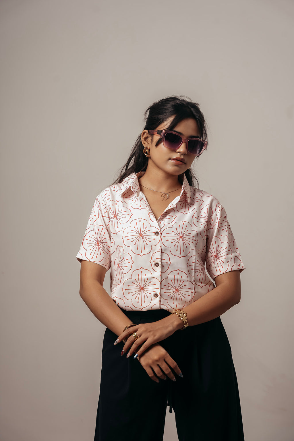 🌸 Joyara Blush Bloom Casual Shirt 🌸