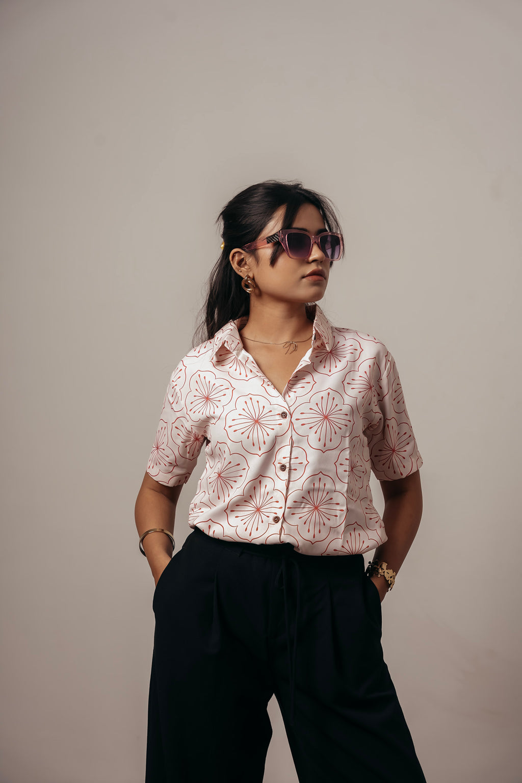 🌸 Joyara Blush Bloom Casual Shirt 🌸