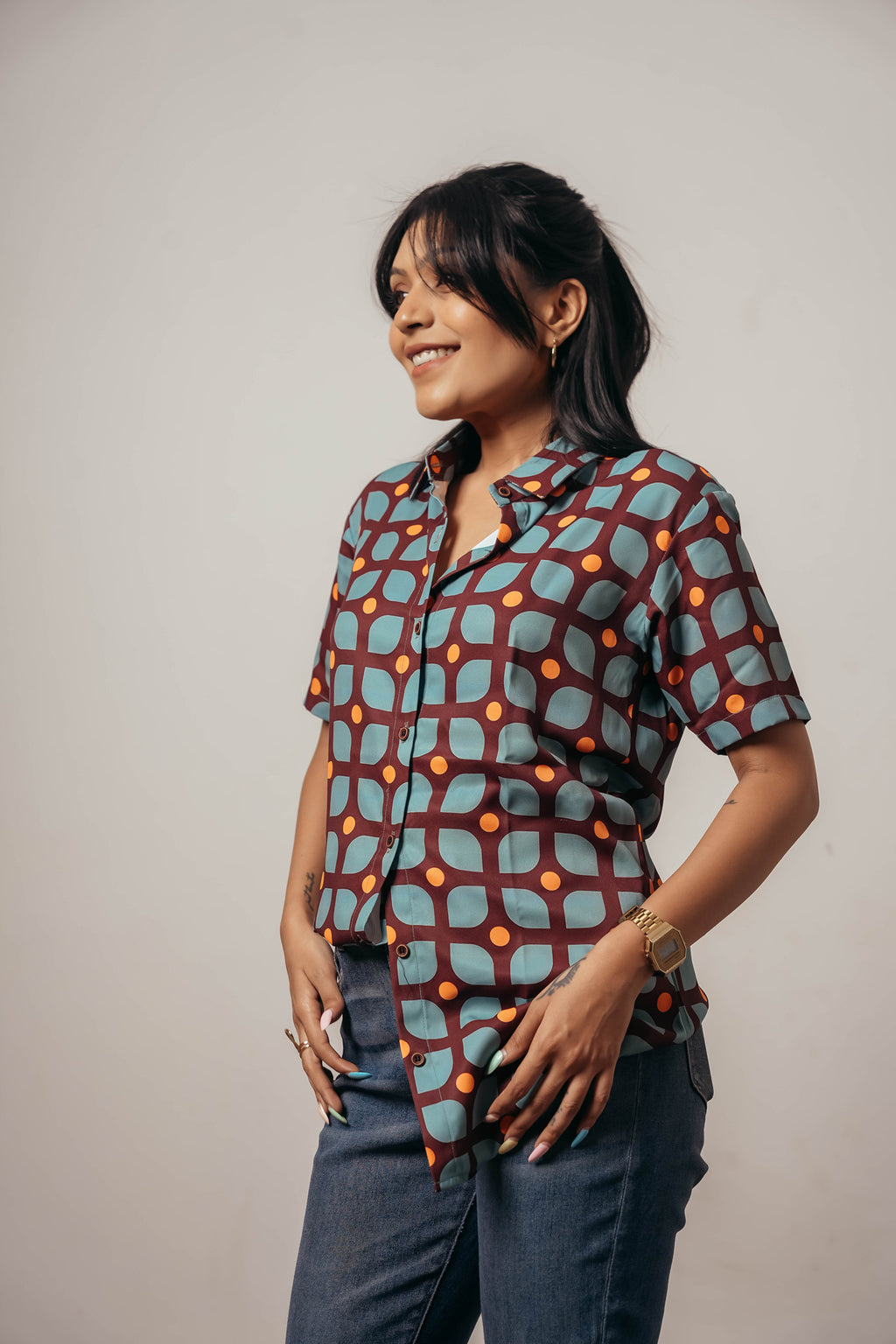 Joyara Retro Pop Shirt 💙🧡✨