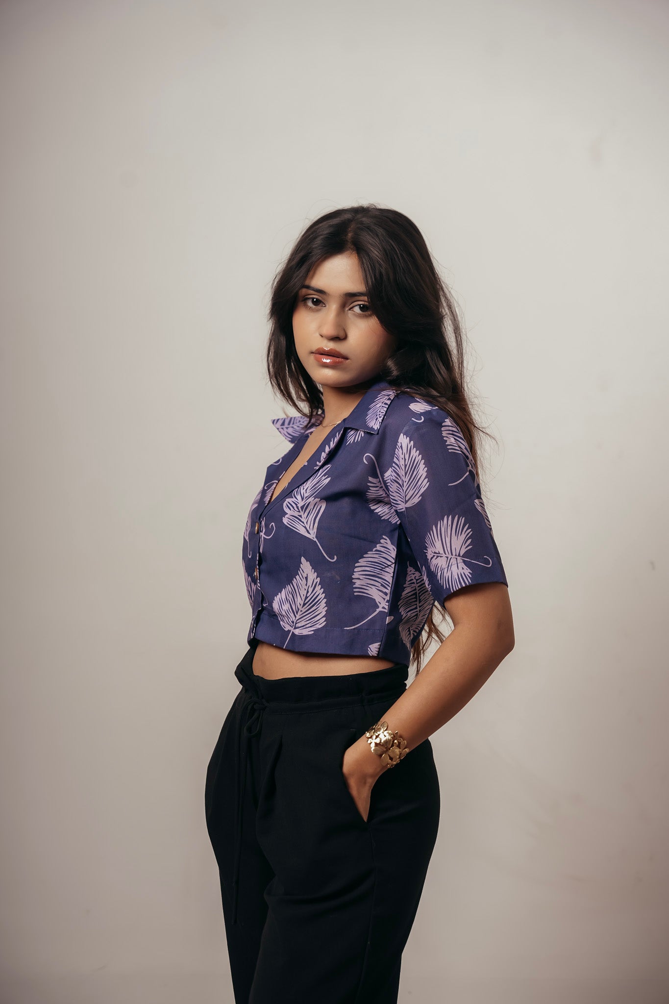 Joyara Printed Crop Top