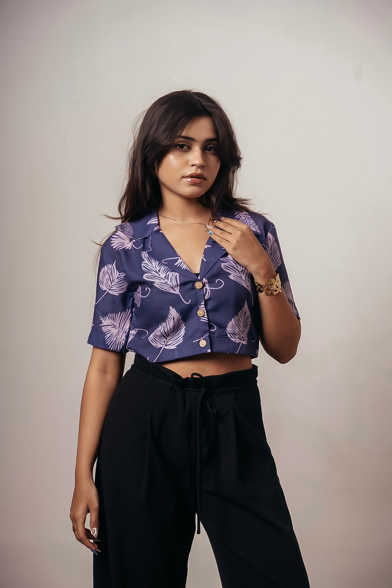 Joyara Printed Crop Top