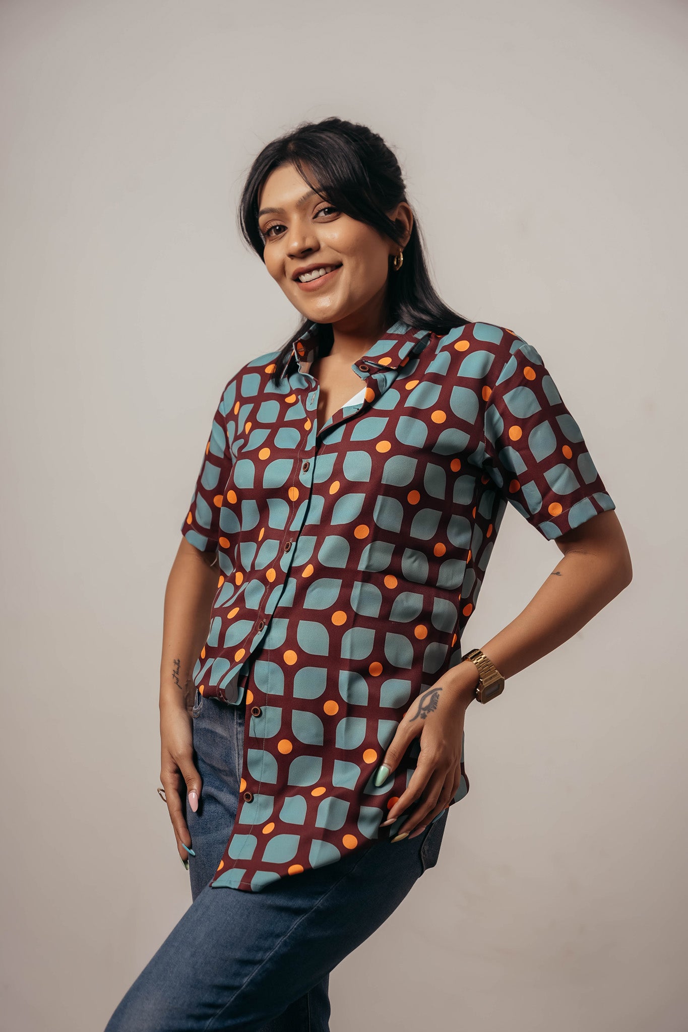 Joyara Retro Pop Shirt 💙🧡✨