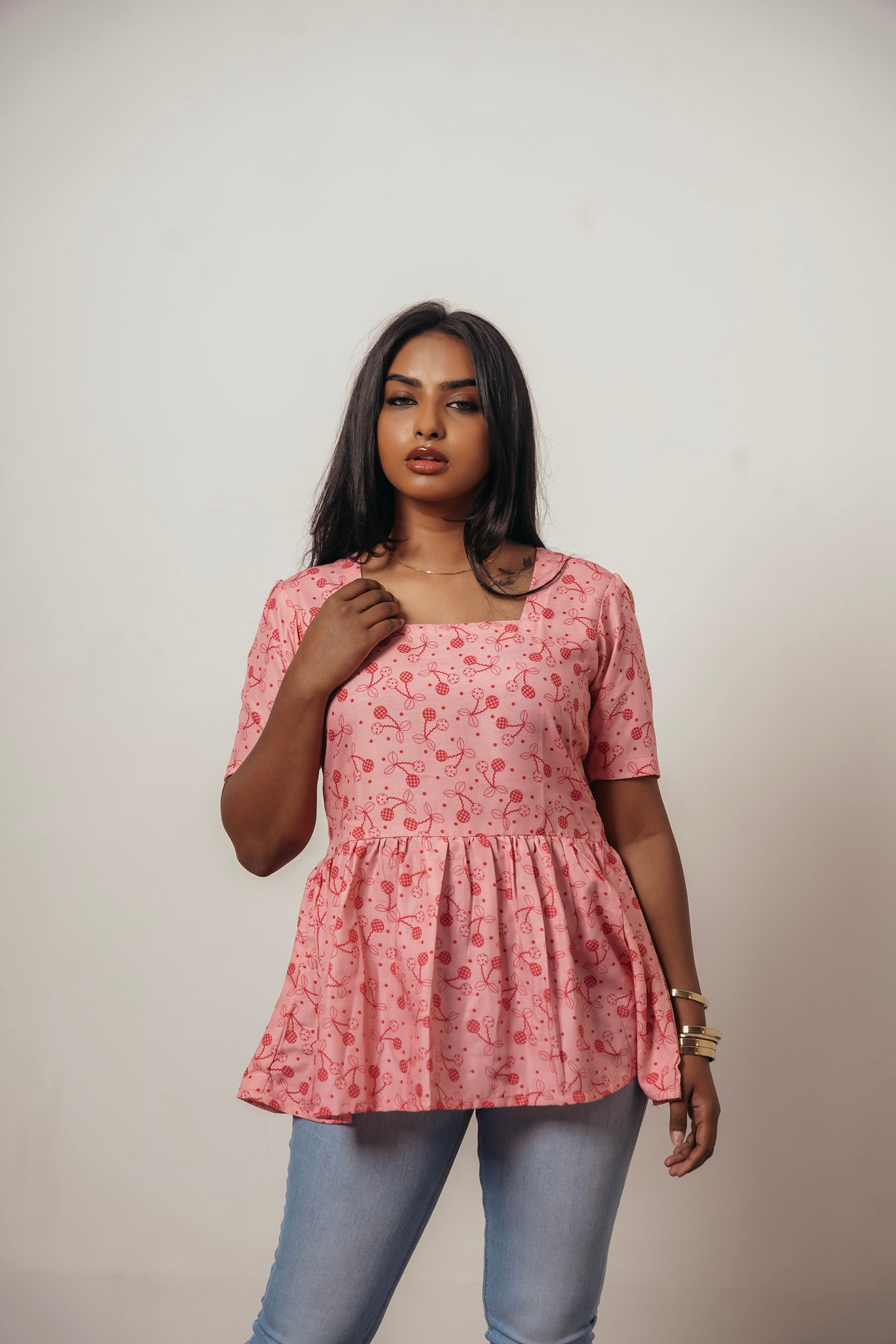 Joyara Cherry Bliss Peplum Top
