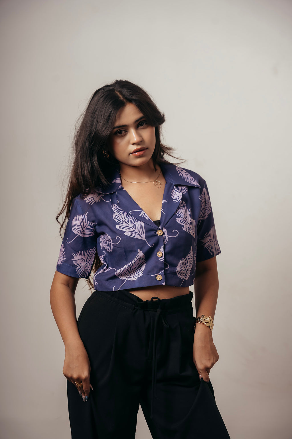 Joyara Printed Crop Top