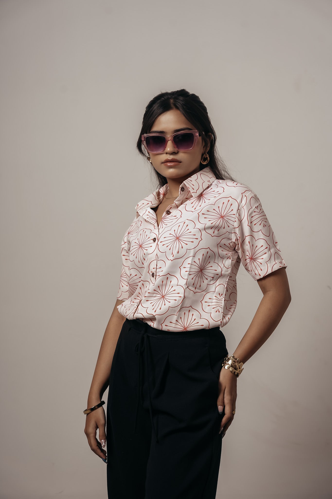 🌸 Joyara Blush Bloom Casual Shirt 🌸