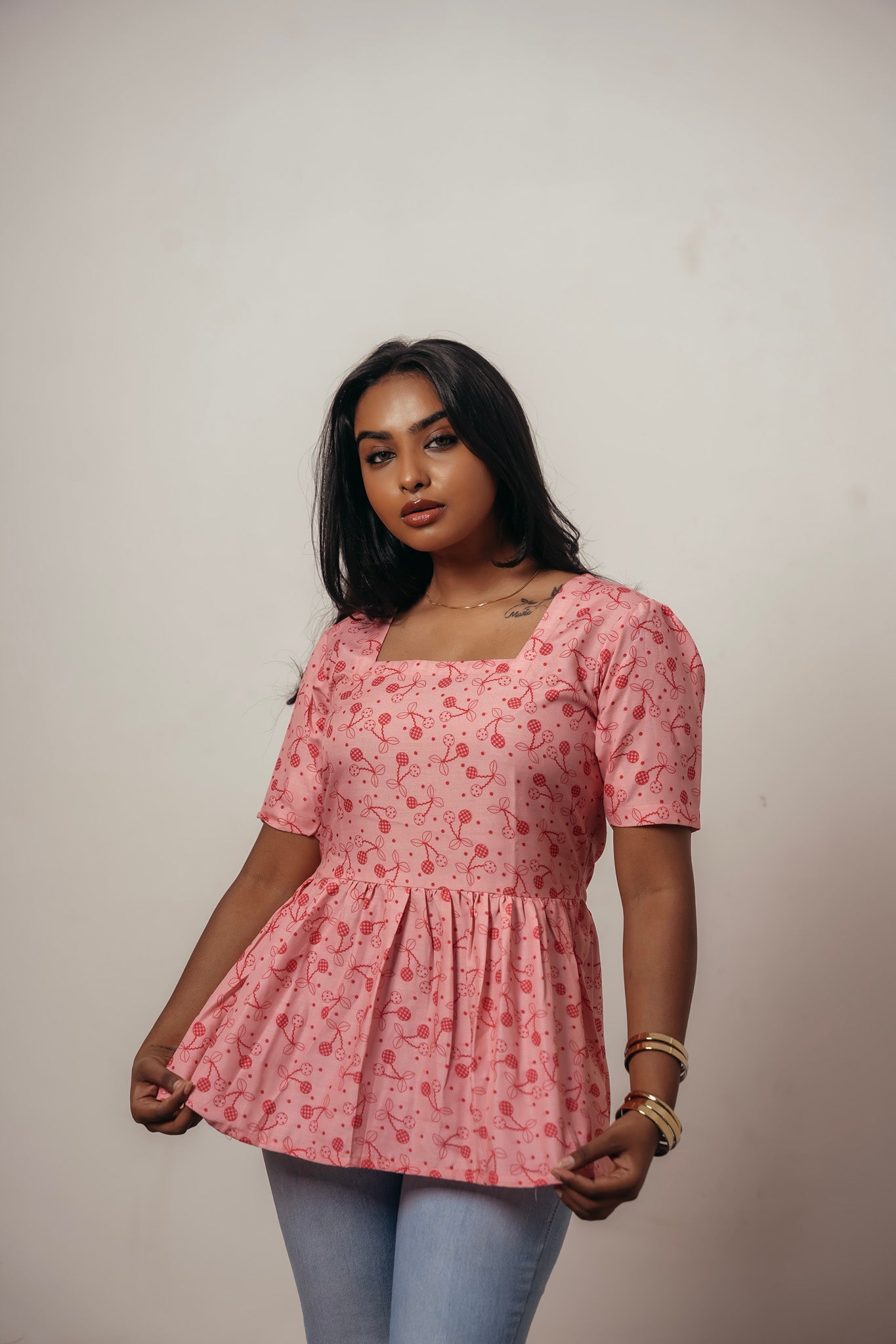 Joyara Cherry Bliss Peplum Top